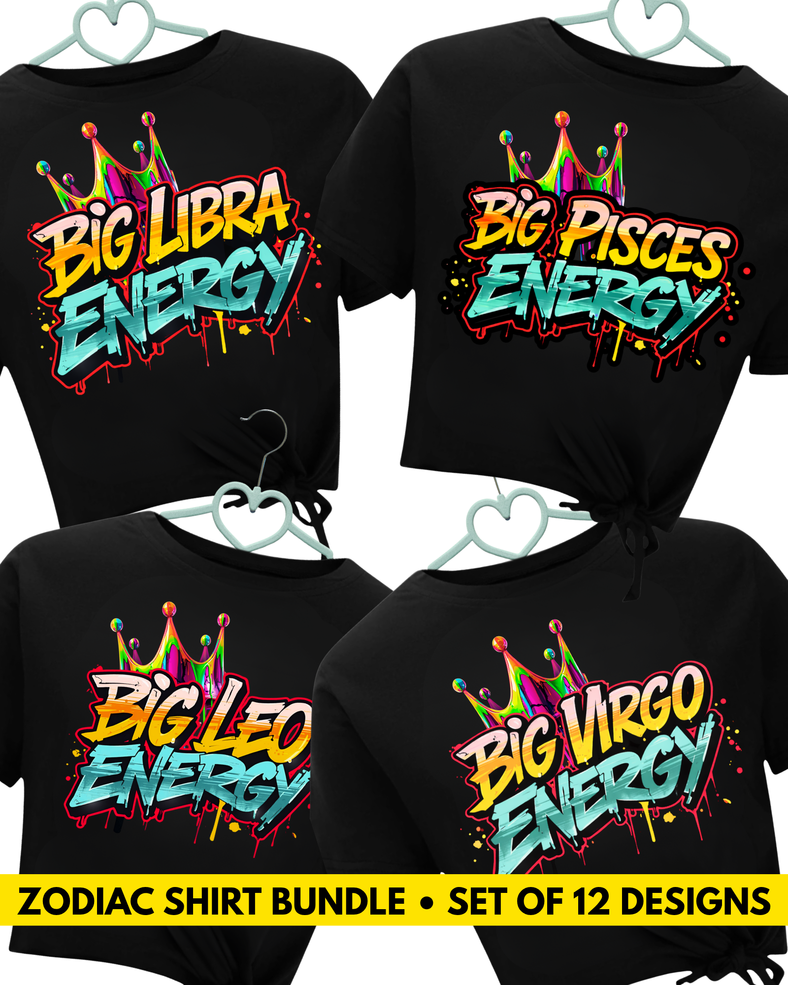 Zodiac Shirt Bundle – 12 Designs