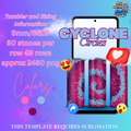 SS20 (5mm) Cyclone Circles Rhinestone Tumbler Template – 20oz