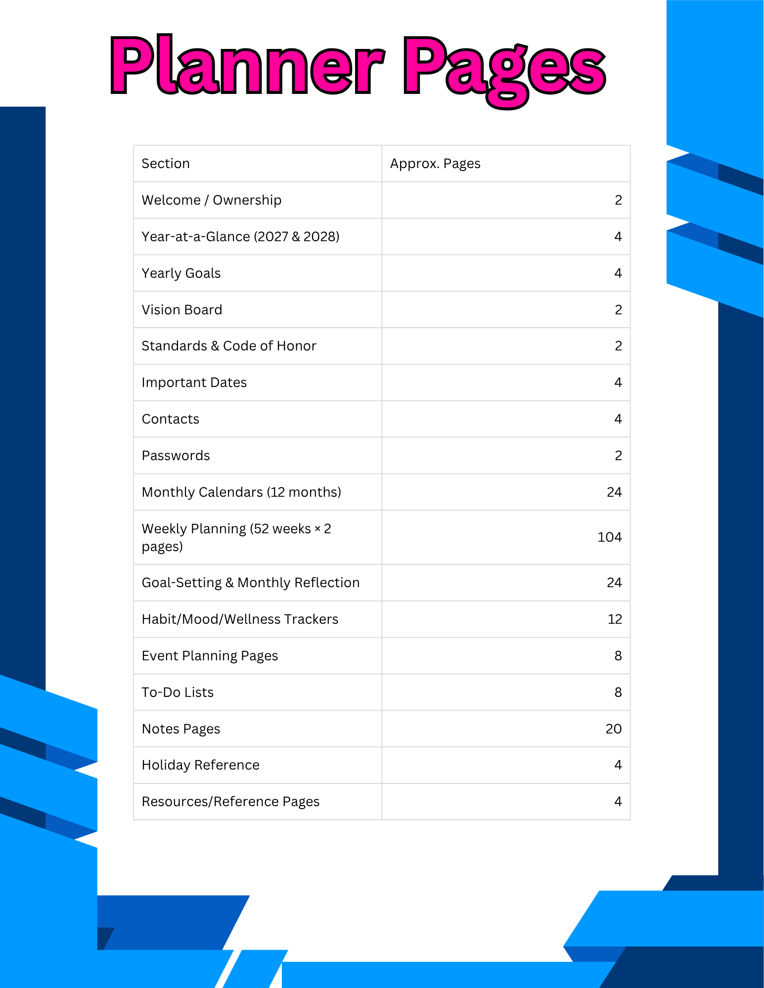 2027 Planner