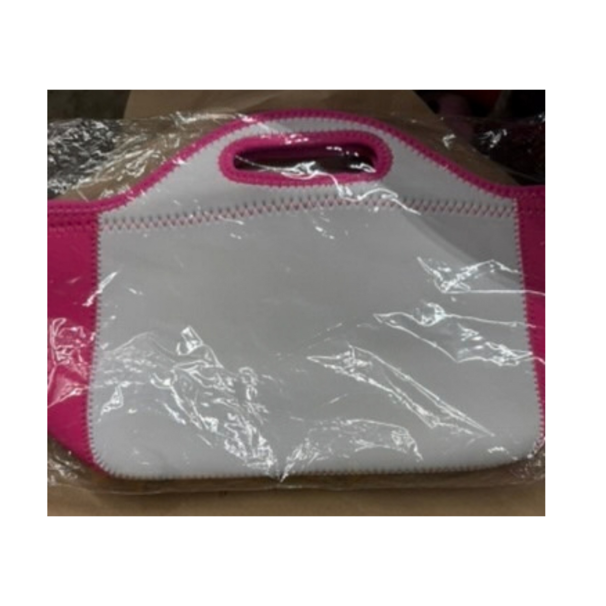 Pink and White Sublimation Lunch Bag
