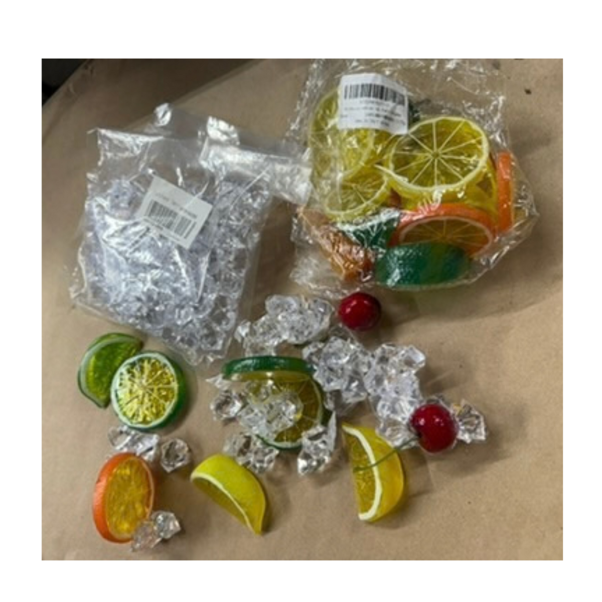 Faux Ice and Fruit