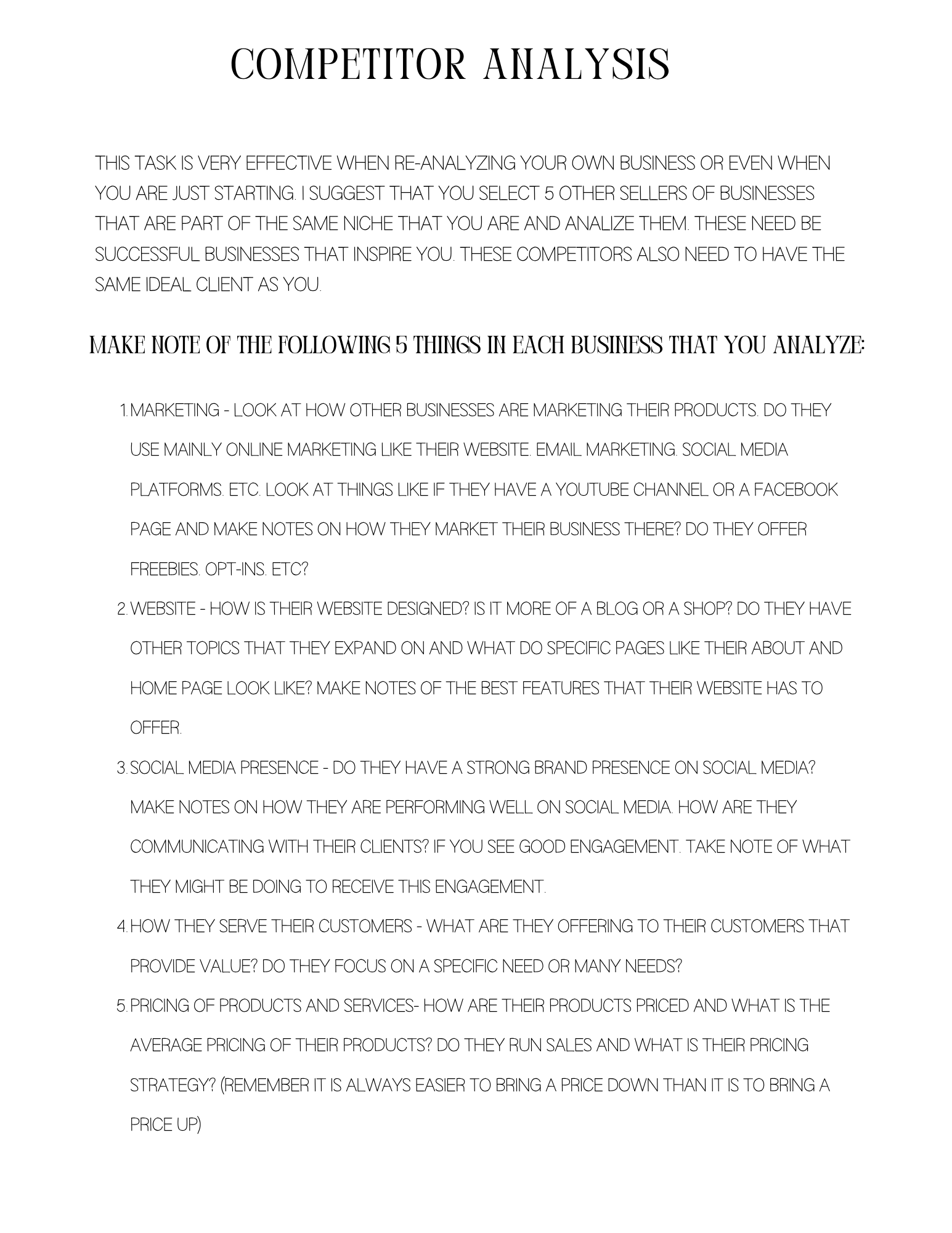 Business Plan Template