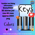 SS20 (5mm) Keys Rhinestone Tumbler Template – 20oz