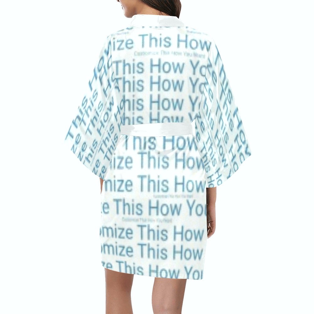 Women’s Custom Short Kimono Robe