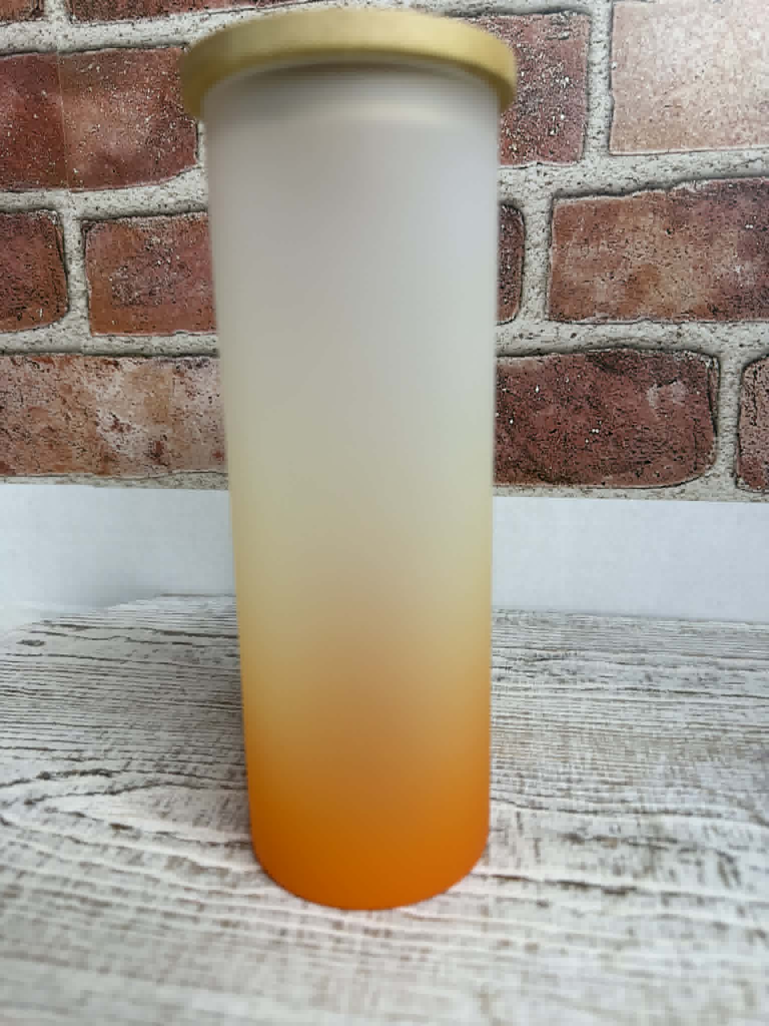 Lime Glow Frosted Glass Tumbler-17 oz