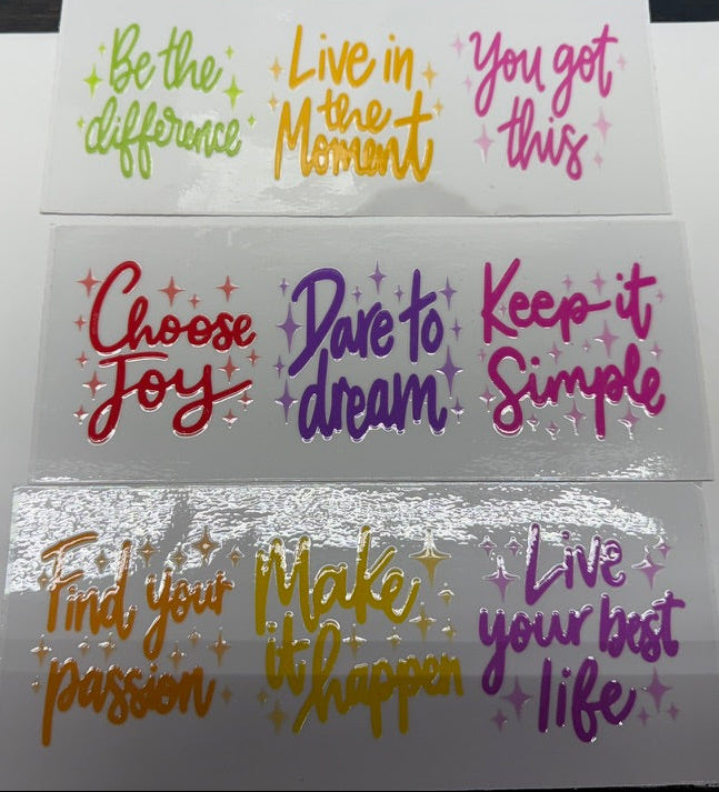 UV DTF Wrap (Mini-total 12)-Inspirtational