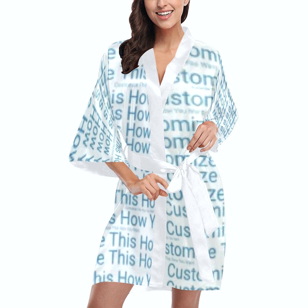 Women’s Custom Short Kimono Robe