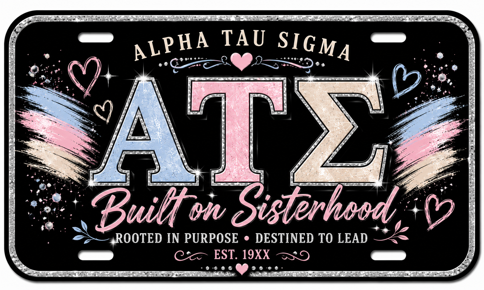 Alpha Tau License Plate