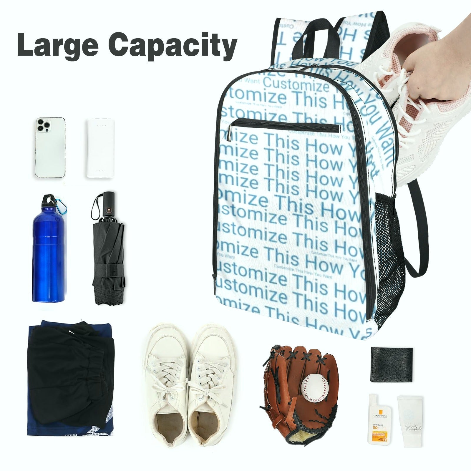 Custom All-Over Print Leisure Sports Backpack