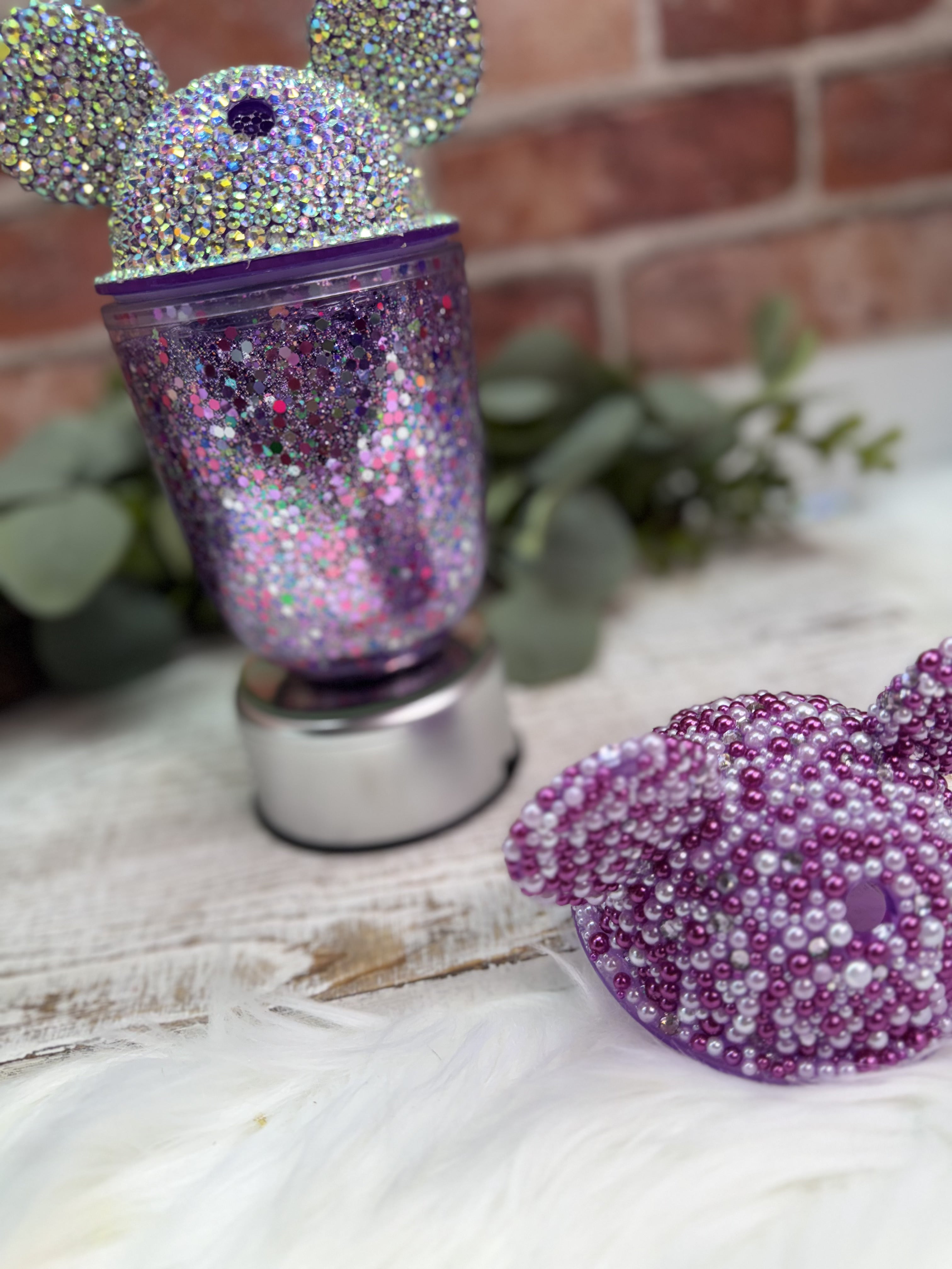 Purple Mickey Mouse tumbler