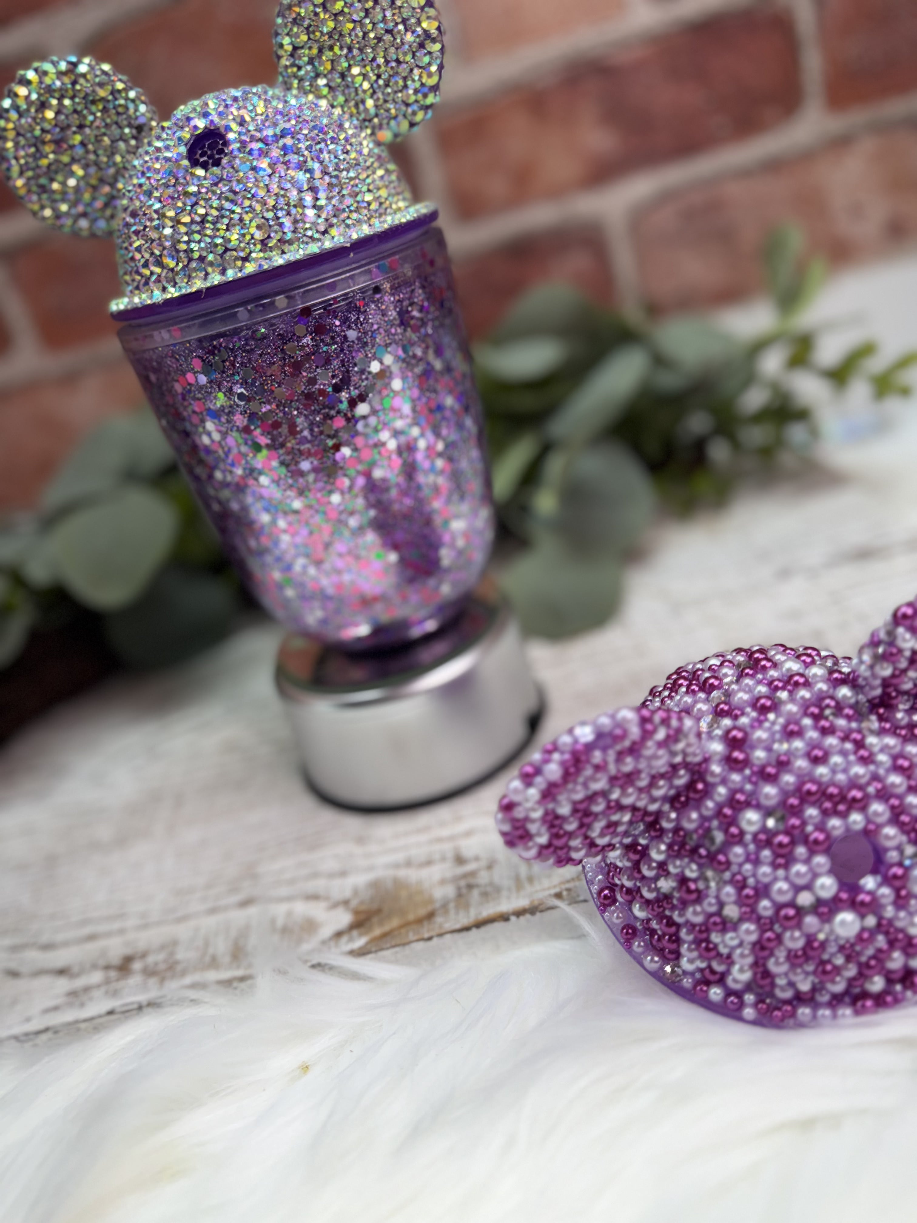 Purple Mickey Mouse tumbler