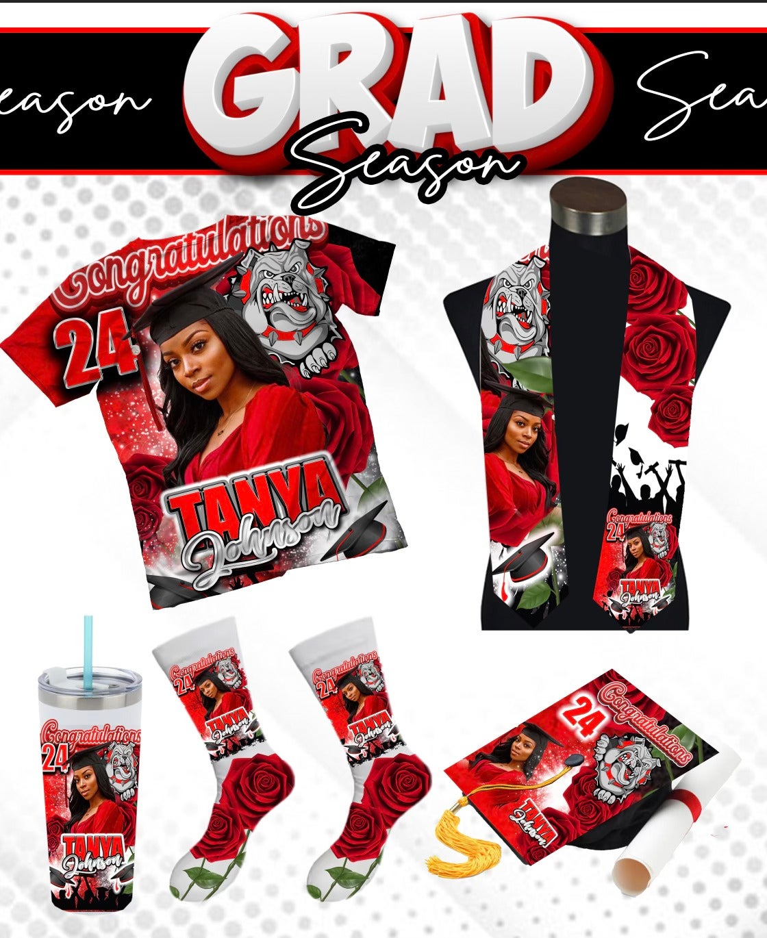 🎓✨ 2026 Graduate Bundle – Fully Customizable!