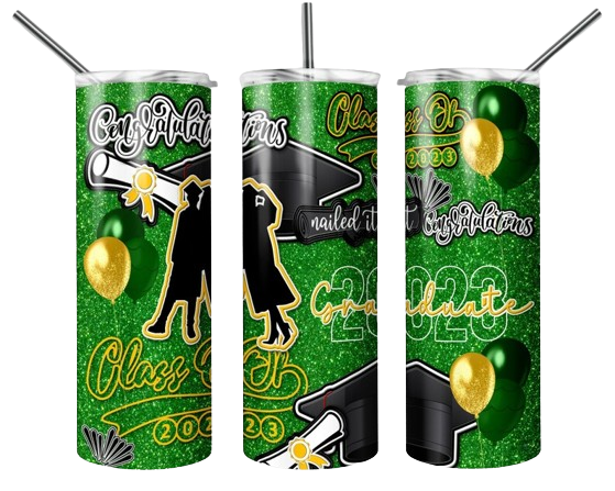 Custom Graduation Tumblers – Personalized 20oz Sublimation Tumblers