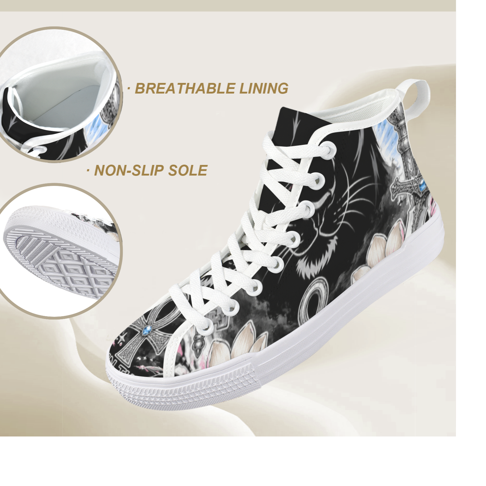Custom High-Top Canvas Sneakers