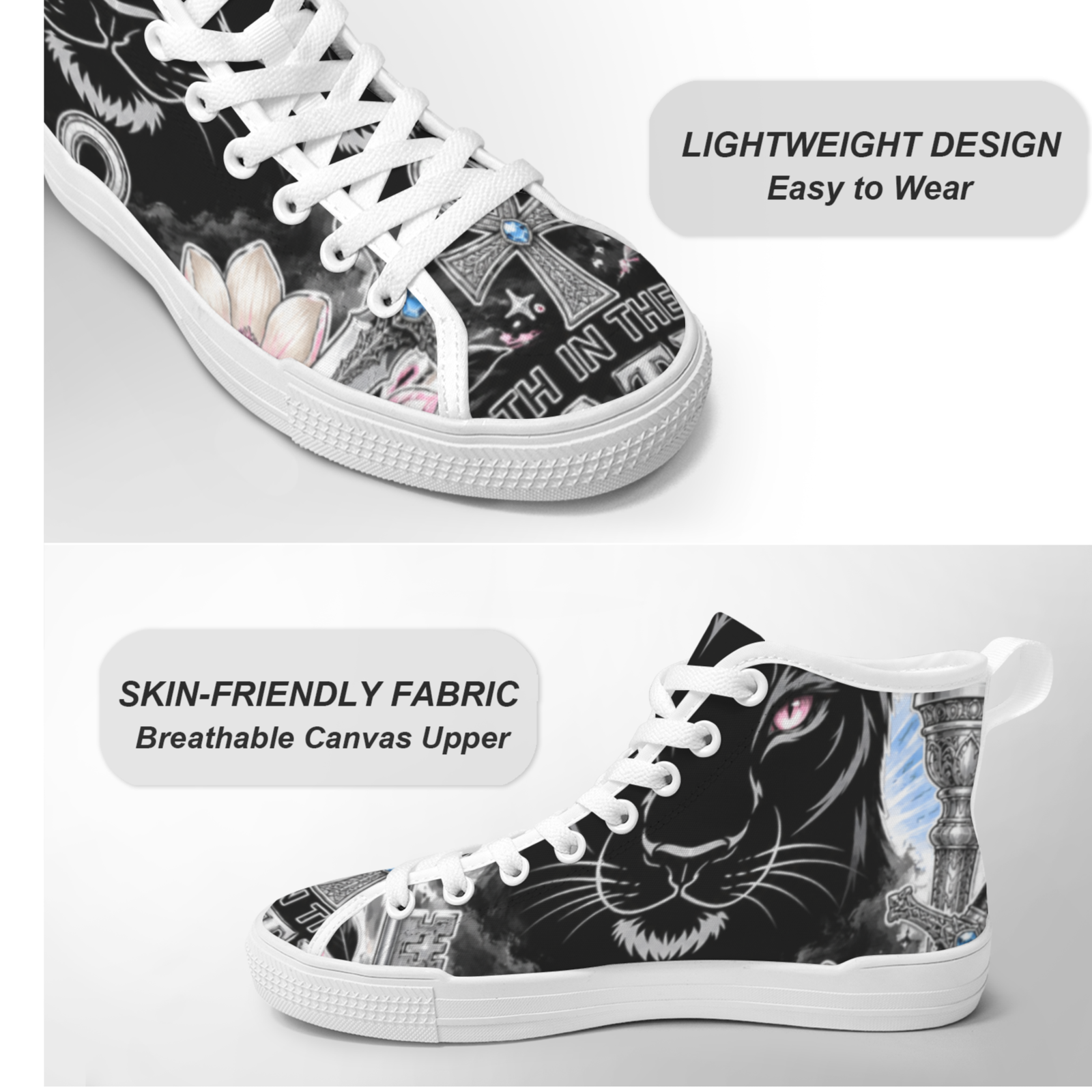 Custom High-Top Canvas Sneakers