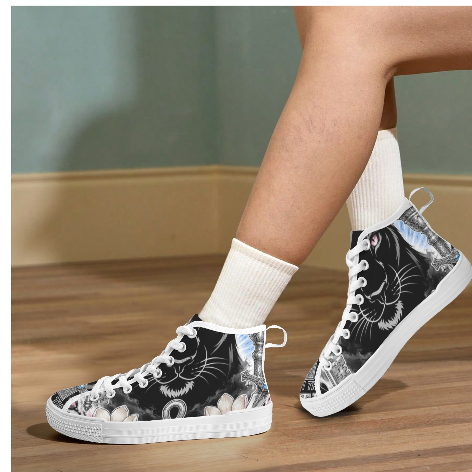 Custom High-Top Canvas Sneakers