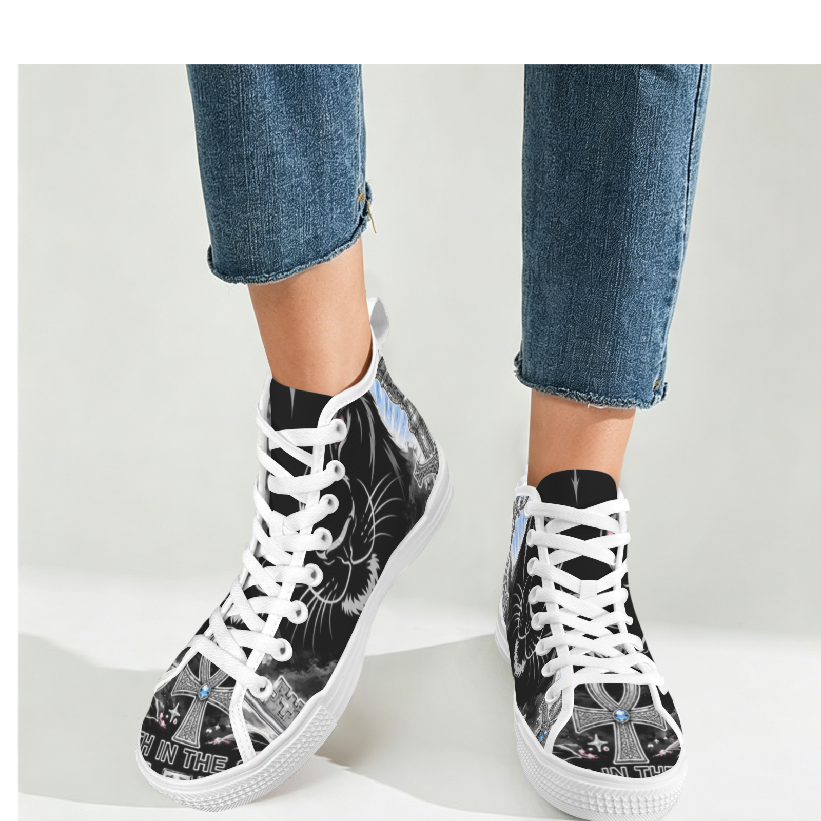 Custom High-Top Canvas Sneakers