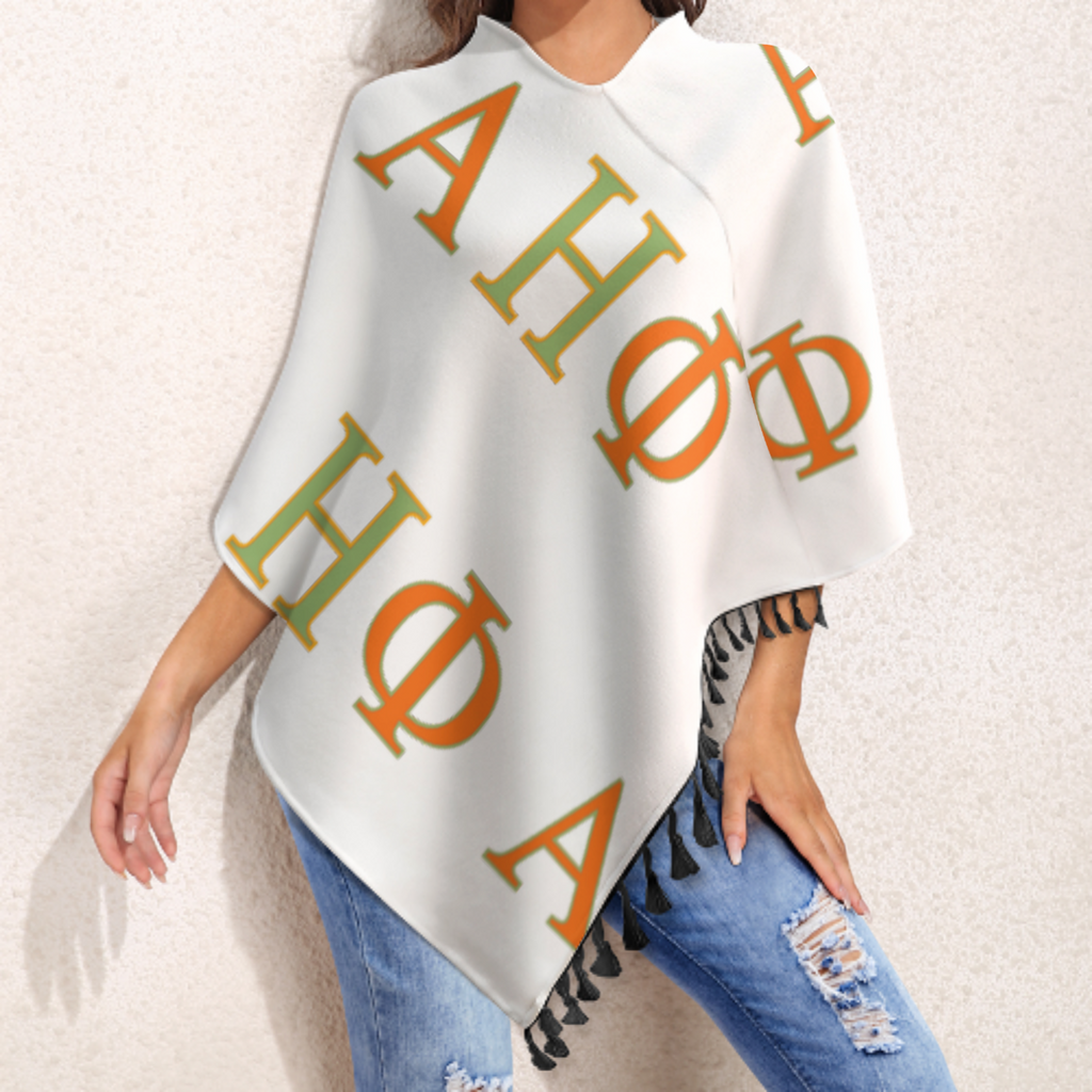 Fringed Knitted Cape